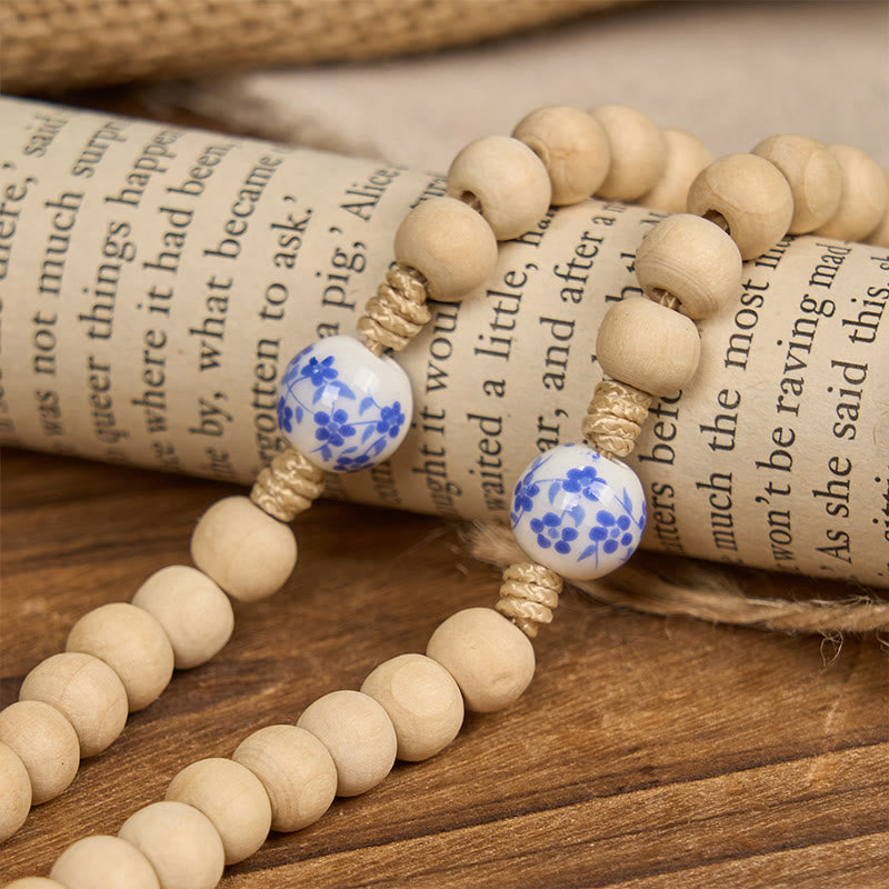 Christianartworkshop Handmade Wooden Ceramics Beads Miraculous Medal & Crucifix Rosary - image 3