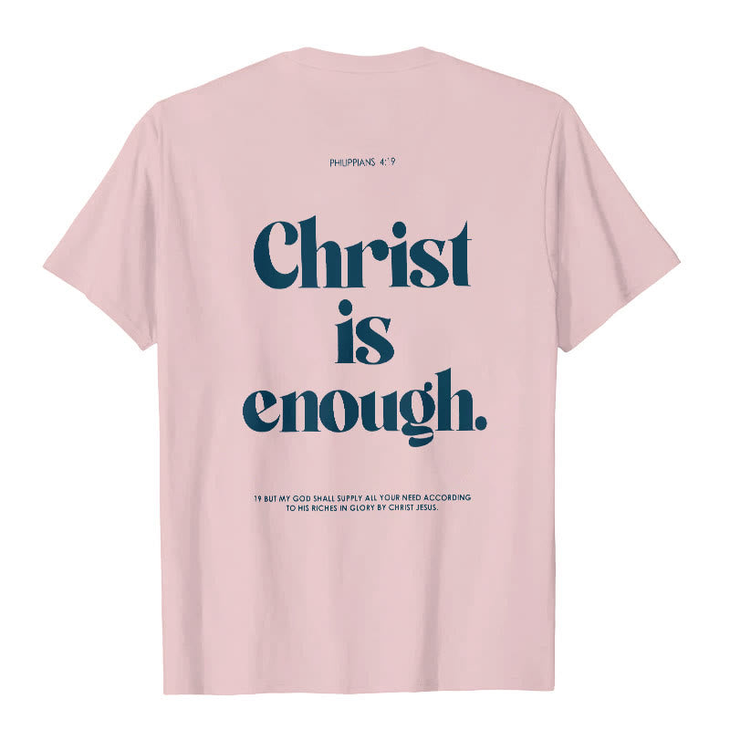 Christianartworkshop Christ Is Enough T-Shirt - Pink - 2XL - image 8