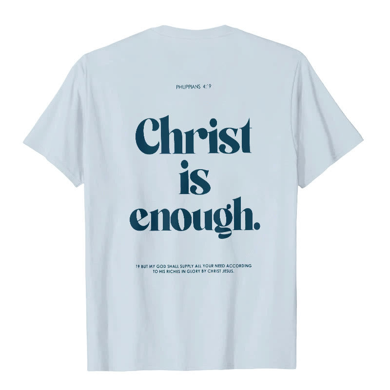 Christianartworkshop Christ Is Enough T-Shirt - Blue - 2XL - image 6