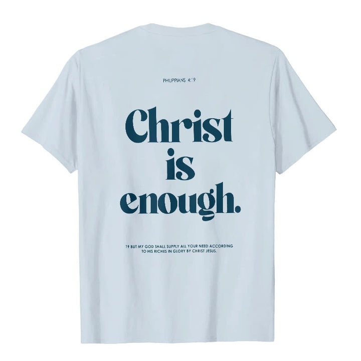 Christianartworkshop Christ Is Enough T-Shirt - Blue - 2XL - image 6