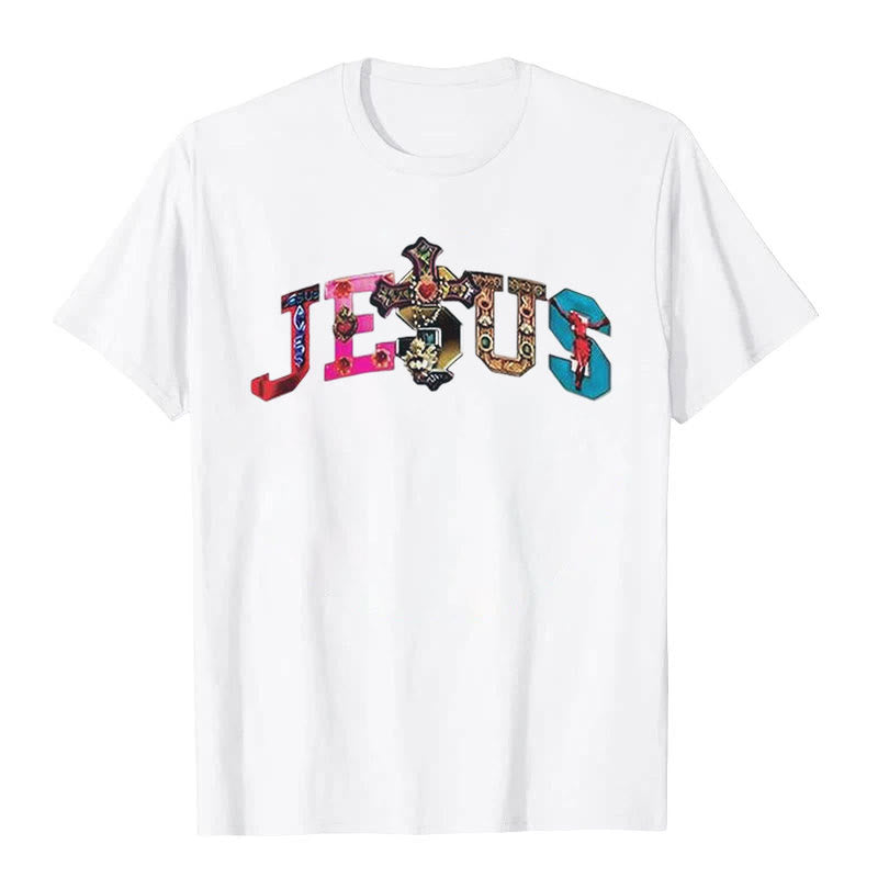 Christianartworkshop Retro Vintage Graphic Jesus T-Shirt - White - 2XL - image 1
