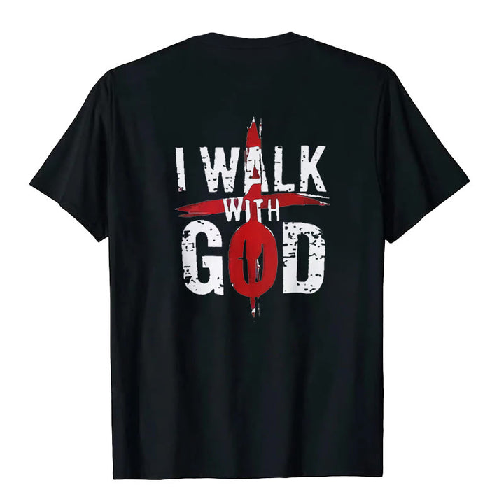 Christianartworkshop I'll Walk With God T-Shirt - image 4