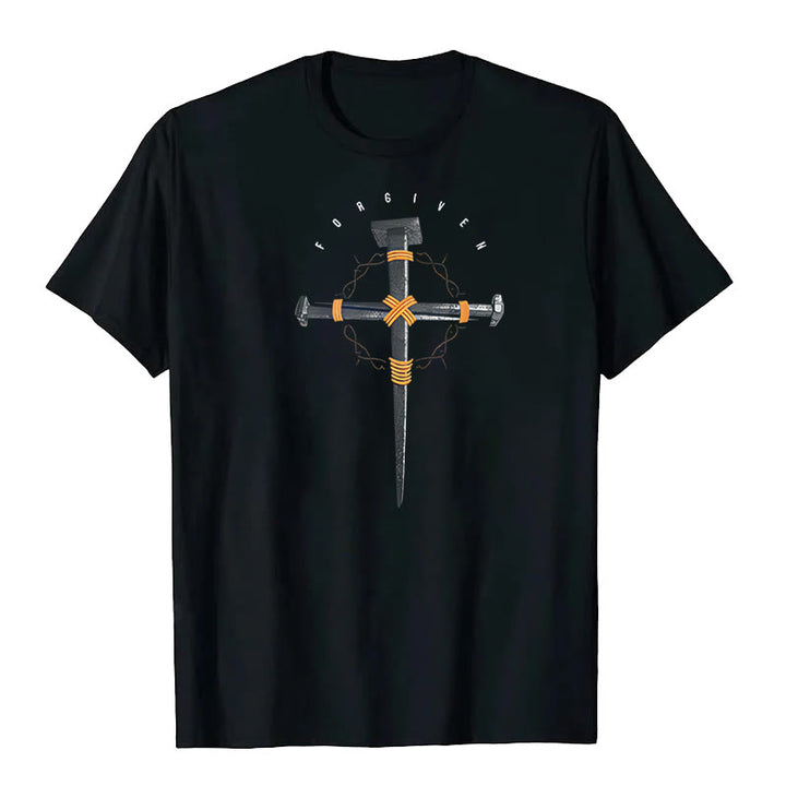 Christianartworkshop Forgiven Cross T-Shirt - Black - 2XL - image 1