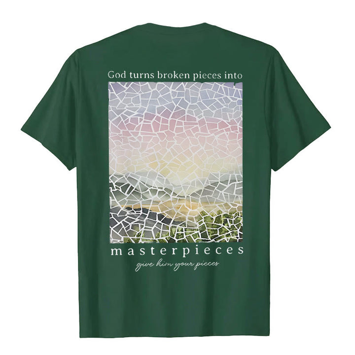 Christianartworkshop God Turns Broken Pieces into Masterpieces T-Shirt - image 20