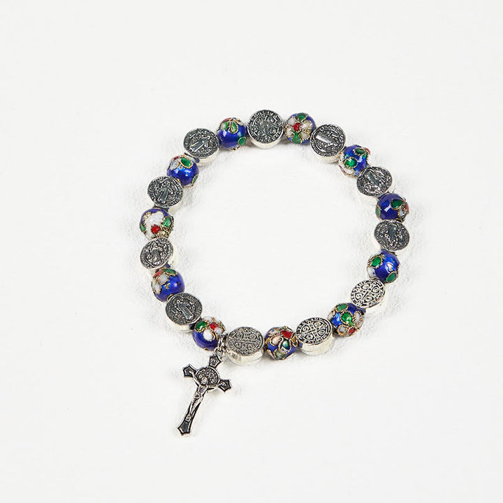 Christianartworkshop Handcrafted Blue Cloisonné Beads Divine Blessing Bracelet: A Symbol of Faith - image 7