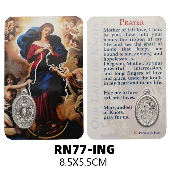 Christianartworkshop Our Lady & Jesus & angels Paper Card: A Symbol of Holy Spirit and Power
