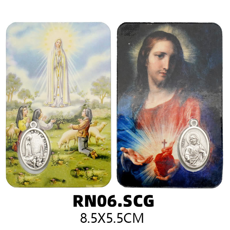 Christianartworkshop Our Lady & Jesus & angels Paper Card: A Symbol of Holy Spirit and Power