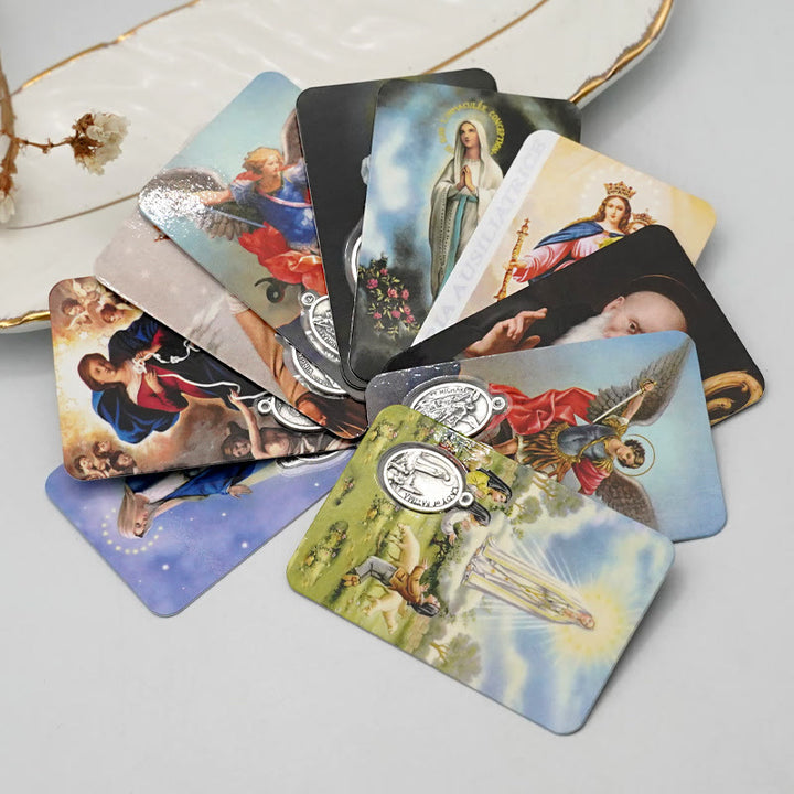 Christianartworkshop Our Lady & Jesus & angels Paper Card: A Symbol of Holy Spirit and Power - image 0