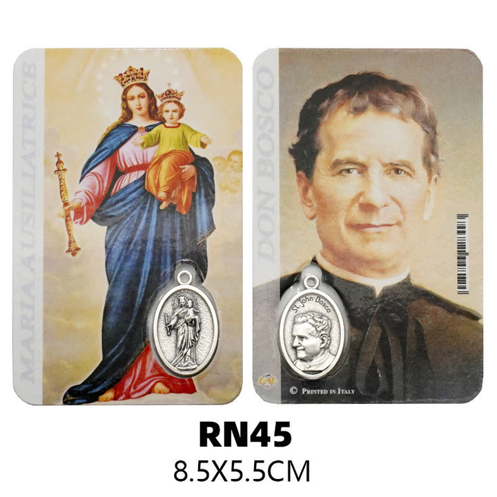 Christianartworkshop Our Lady & Jesus & angels Paper Card: A Symbol of Holy Spirit and Power