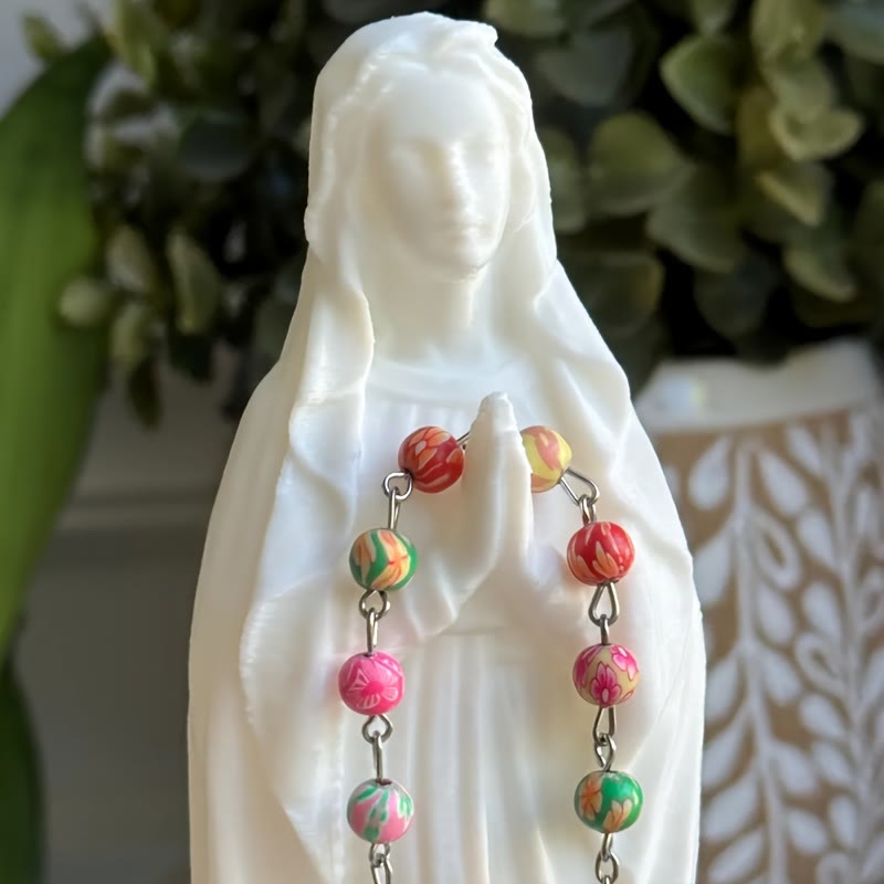 Christianartworkshop Our Lady Resin Rosary Holder: Supporting Holy Objects and Placing the Soul - image 1