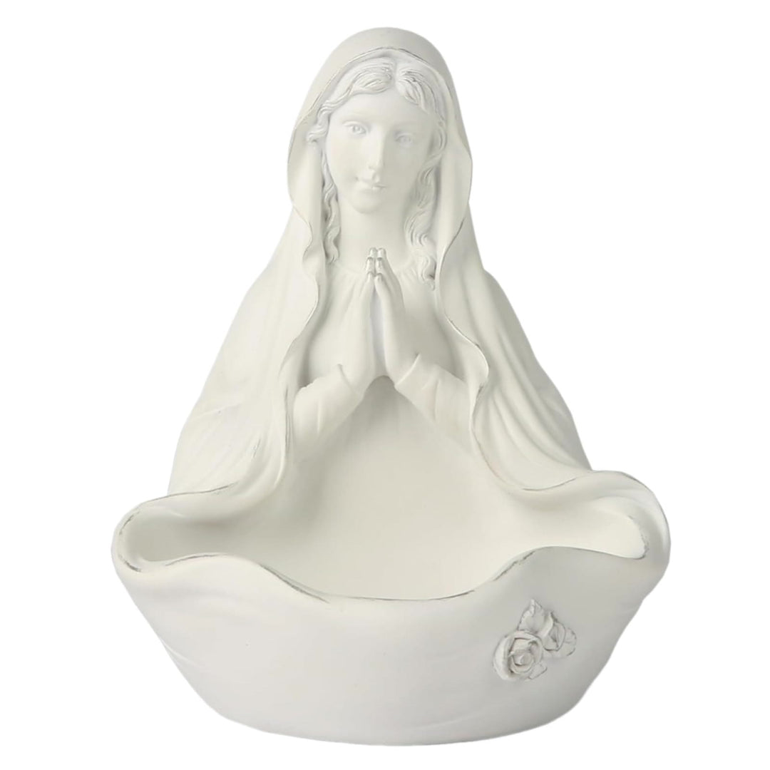 Christianartworkshop Our Lady white Rosary Holder: Embracing Tranquility with Divine Grace