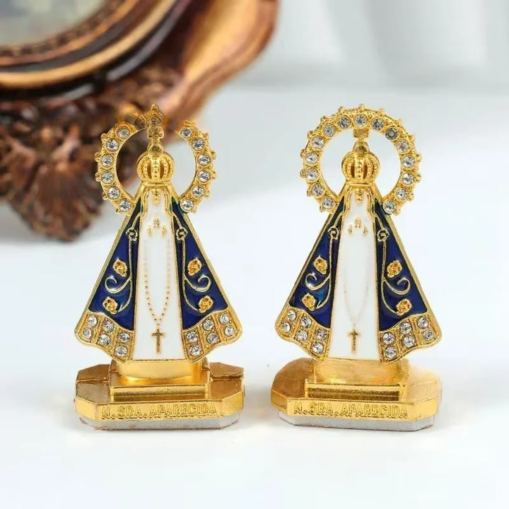 Christianartworkshop Our Lady of Aparecida Metal Desktop Ornaments: A Shining Tribute to Faith and Beauty - Our Lady of Aparecida - image 0