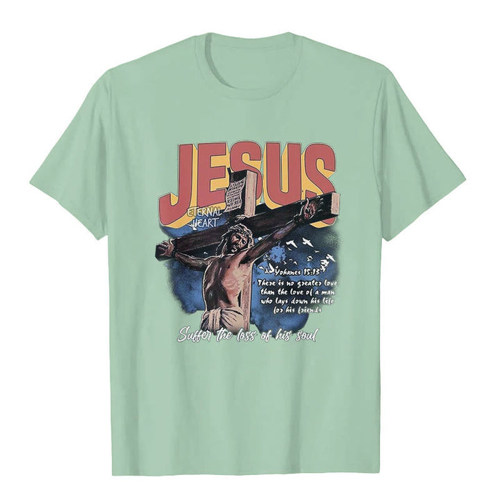 Christianartworkshop Jesus Short Sleeve T-shirt - Light Green - 2XL - image 5