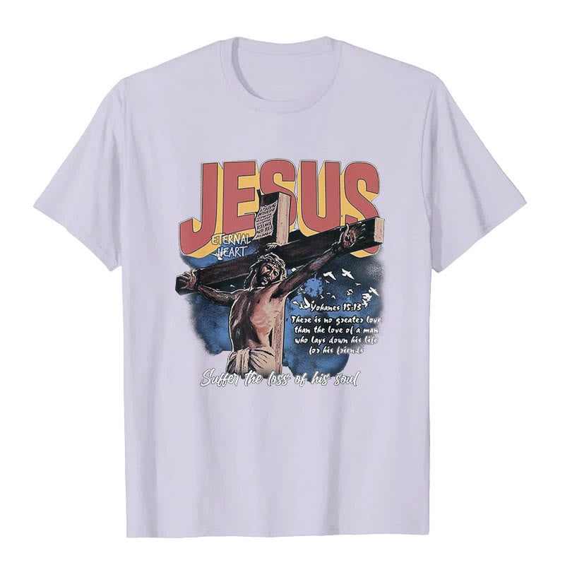 Christianartworkshop Jesus Short Sleeve T-shirt - Purple - 2XL - image 7