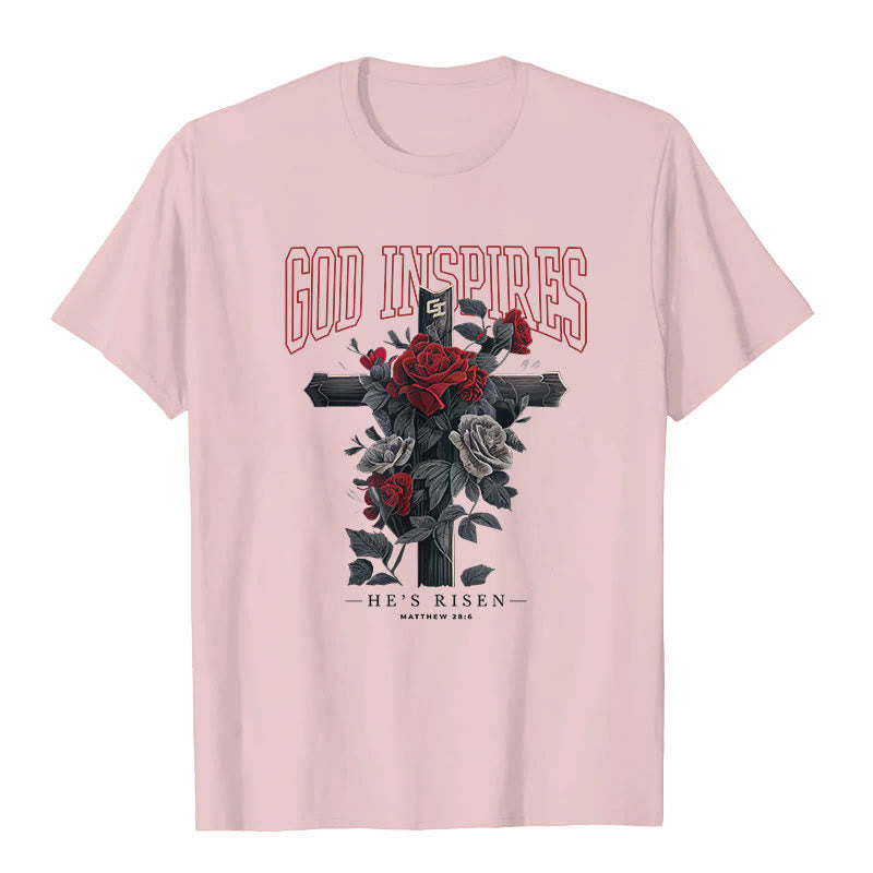 Christianartworkshop "GOD INSPIRES" T-shirt - Pink - 2XL - image 4