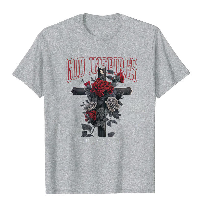 Christianartworkshop "GOD INSPIRES" T-shirt - Grey - 2XL - image 8