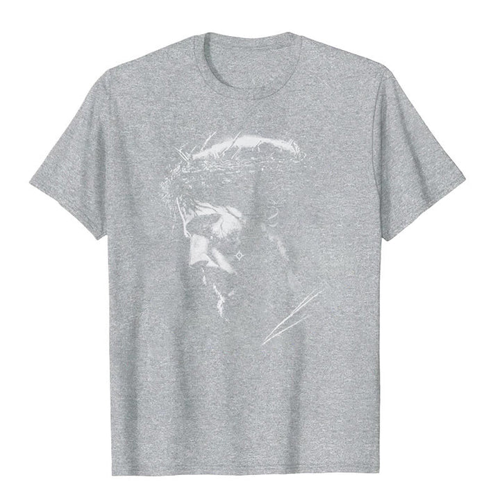 Christianartworkshop Jesus Crown of Thorns T-shirt - Grey - 2XL - image 2