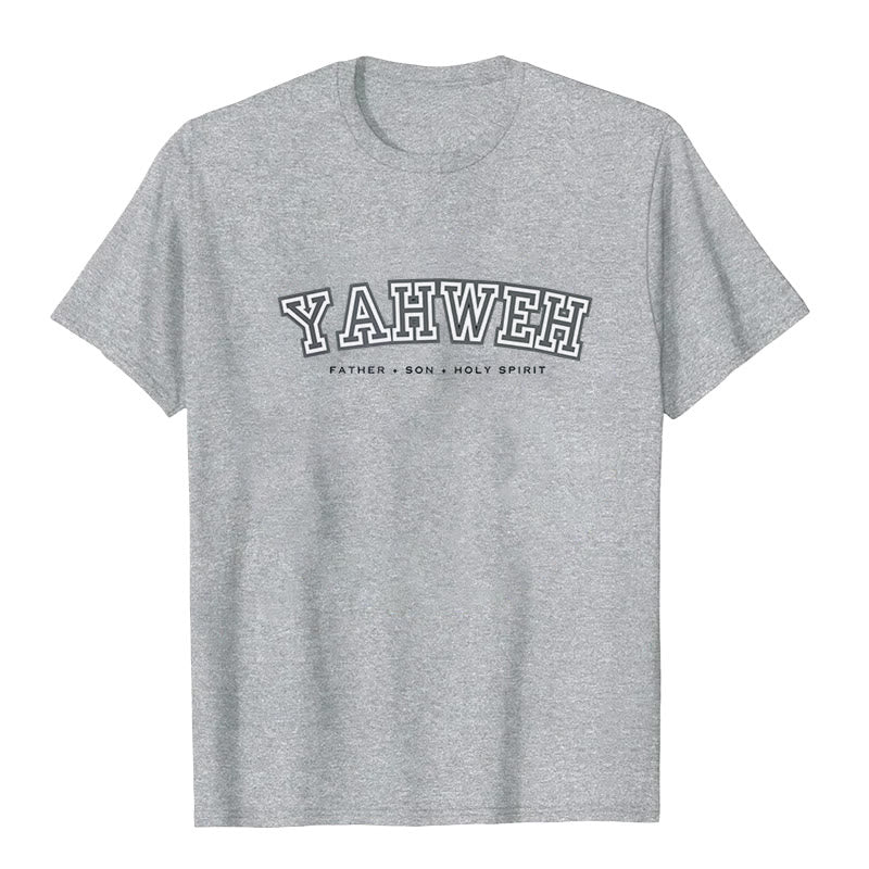 Christianartworkshop "YAHWEH" Short Sleeve T-shirt - Grey - 2XL - image 8