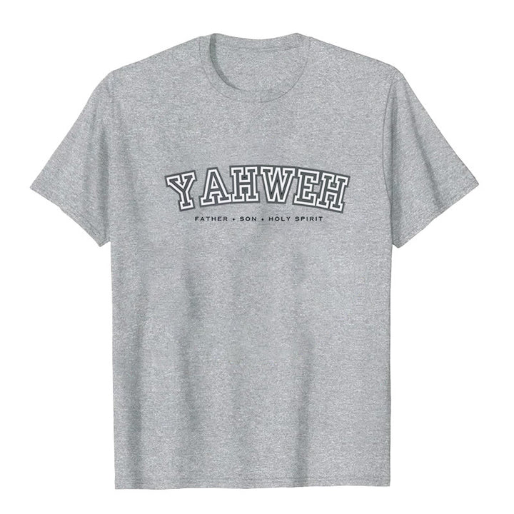 Christianartworkshop "YAHWEH" Short Sleeve T-shirt - Grey - 2XL - image 8