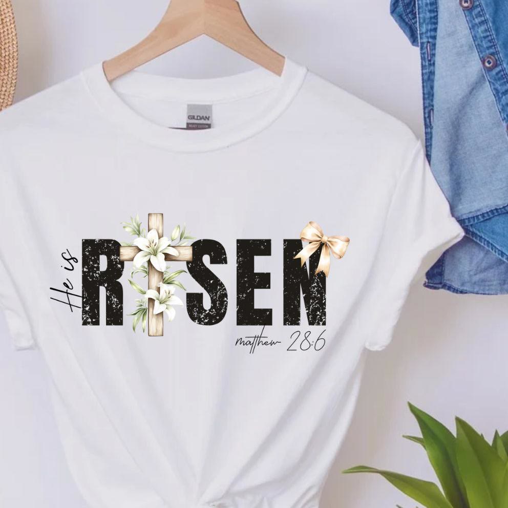 Christianartworkshop "He is RISEN" Short Sleeve T-shirt - image 2