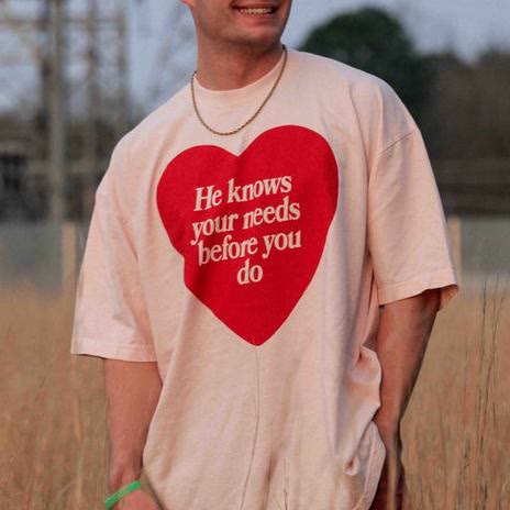 Christianartworkshop "He knows your needs before you do" T-shirt - image 7