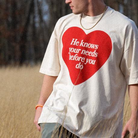 Christianartworkshop "He knows your needs before you do" T-shirt - image 3