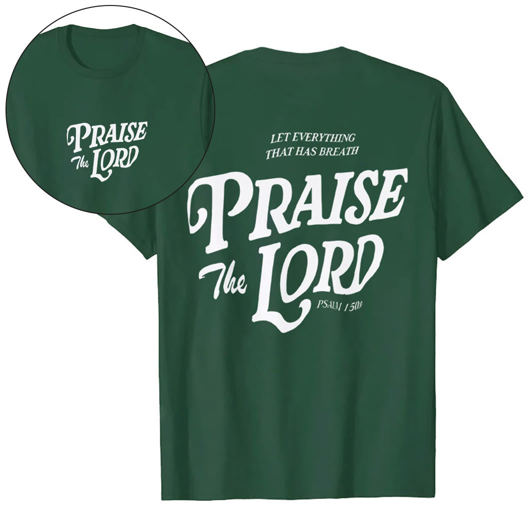 Christianartworkshop "Praise The Lord" T-shirt - Dark Green - 2XL - image 18