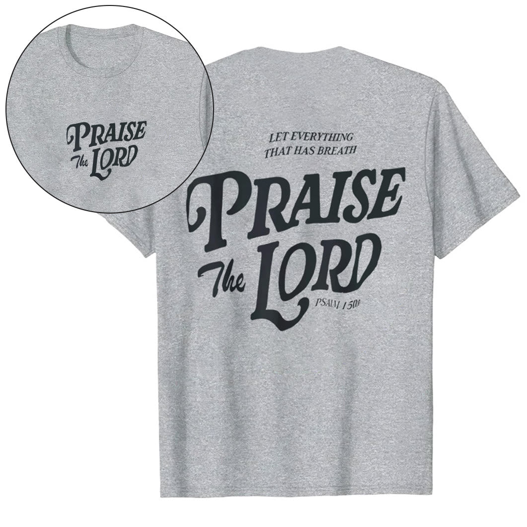 Christianartworkshop "Praise The Lord" T-shirt - Grey - 2XL - image 24