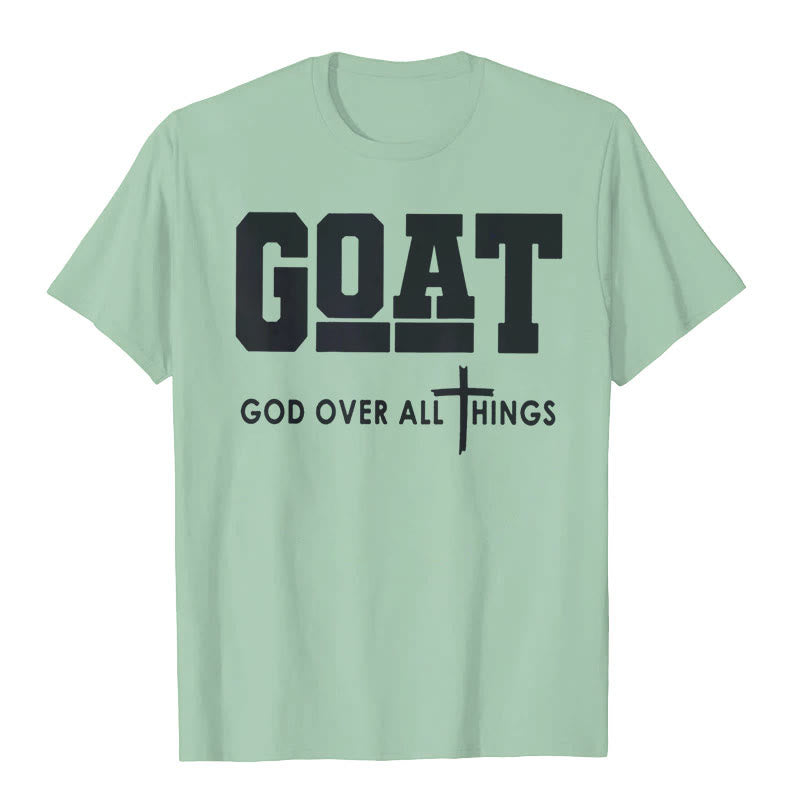 Christianartworkshop "GOD OVER ALL THINGS" T-shirt - Light Green - 2XL - image 8