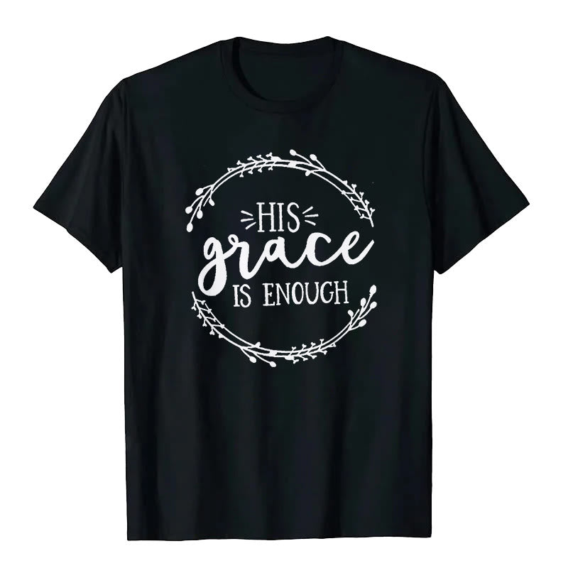 Christianartworkshop "HIS grace IS ENOUGH" T-shirt - Black - 2XL - image 1