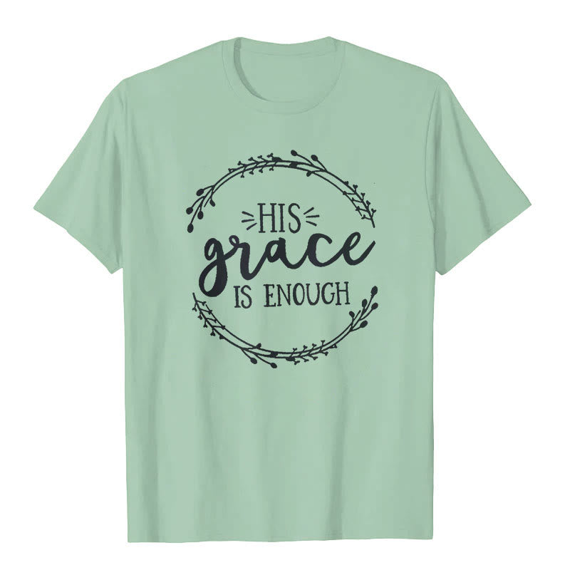 Christianartworkshop "HIS grace IS ENOUGH" T-shirt - Light Green - 2XL - image 5