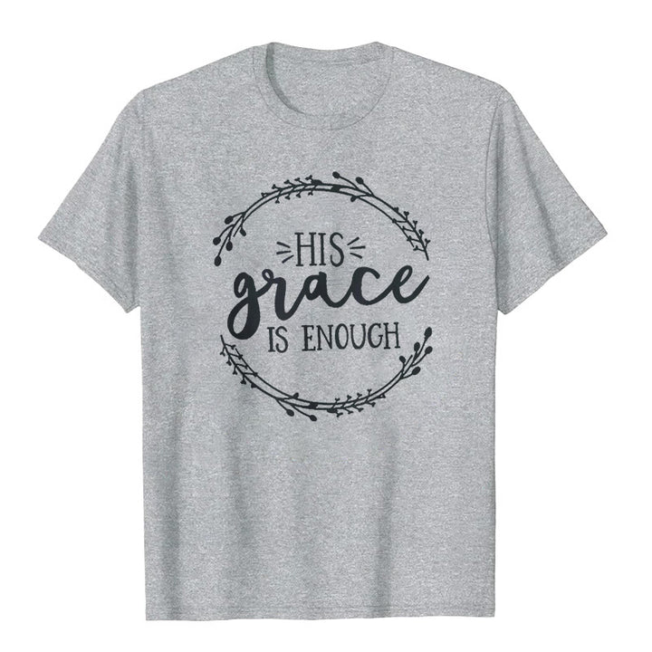 Christianartworkshop "HIS grace IS ENOUGH" T-shirt - Grey - 2XL - image 8