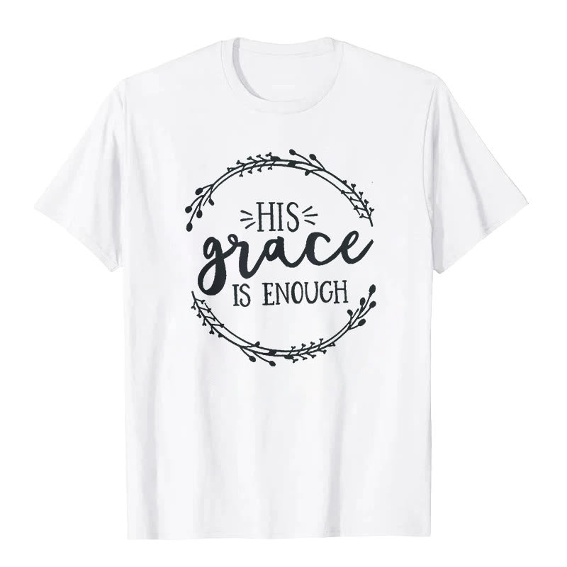 Christianartworkshop "HIS grace IS ENOUGH" T-shirt - White - 2XL - image 0