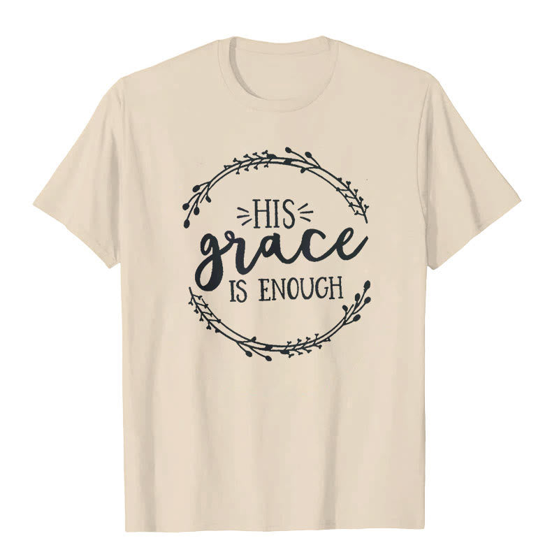 Christianartworkshop "HIS grace IS ENOUGH" T-shirt - Beige - 2XL - image 2