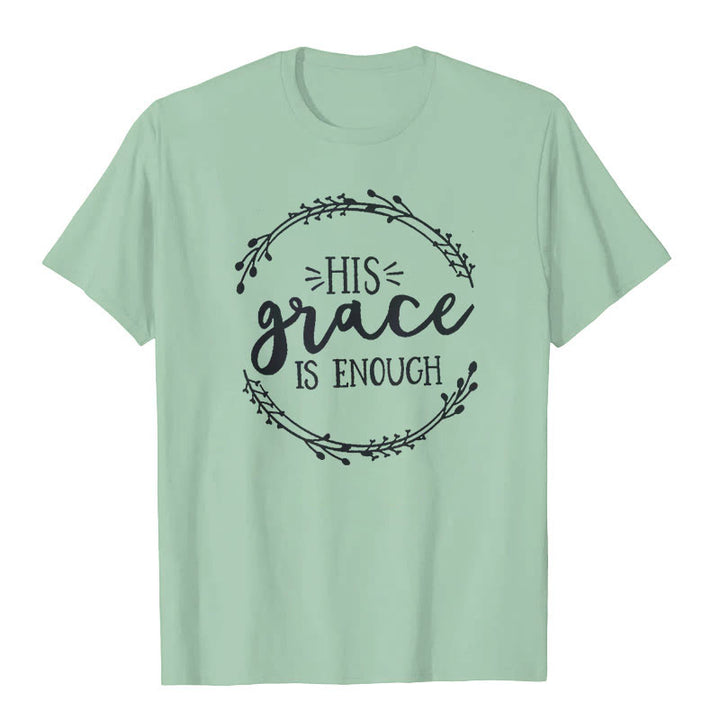 Christianartworkshop "HIS grace IS ENOUGH" T-shirt - Light Green - 2XL - image 5