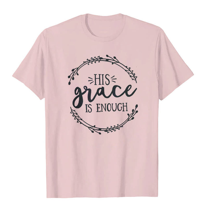 Christianartworkshop "HIS grace IS ENOUGH" T-shirt - Pink - 2XL - image 4