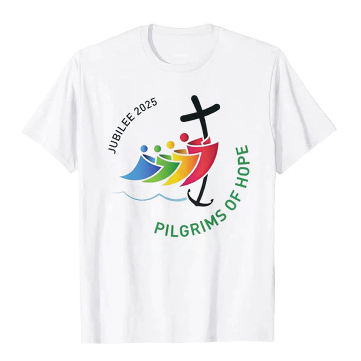Christianartworkshop Jubilee 2025 - Pilgrims of Hope T-Shirt - White - 2XL - image 0