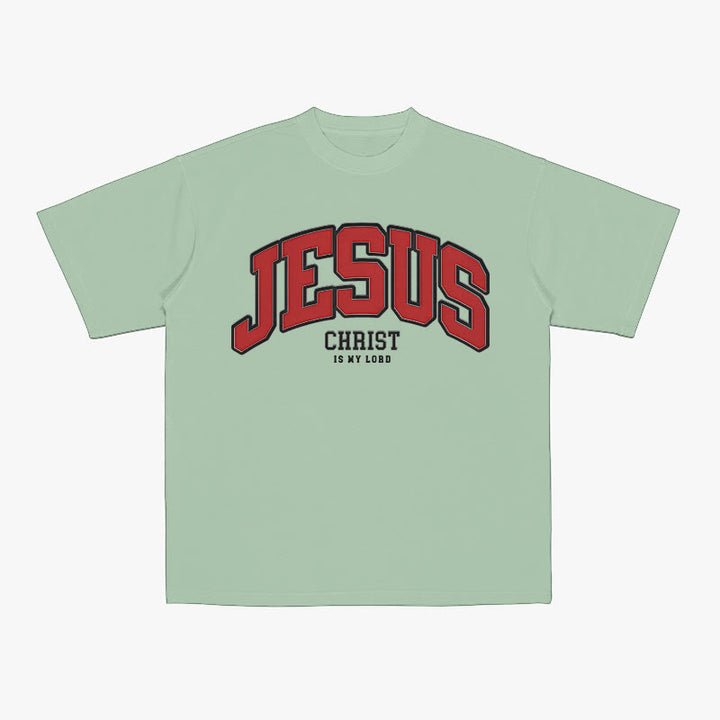 Christianartworkshop Bold Declaration 'Jesus Christ Is My Lord' Christian T-Shirt - Light Green - 2XL - image 5
