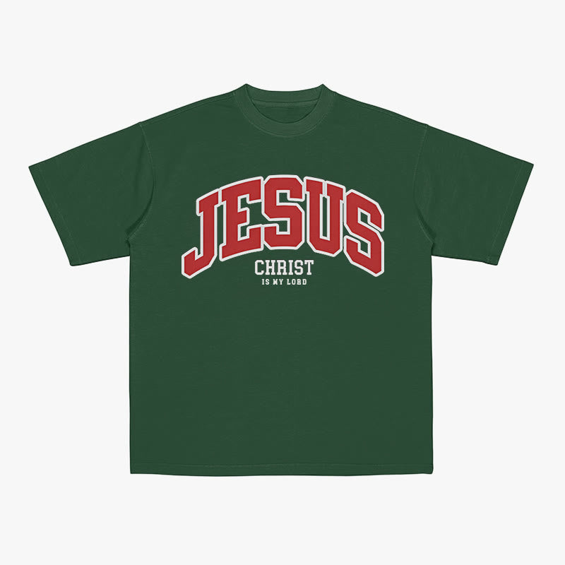 Christianartworkshop Bold Declaration 'Jesus Christ Is My Lord' Christian T-Shirt - Dark Green - 2XL - image 6