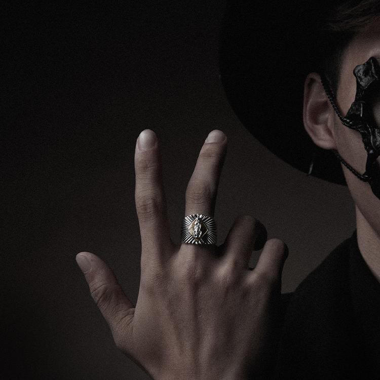 Christianartworkshop 925 Sterling Silver Our Lady Classic & Vintage Ring - In Devotion, Find Limitless Hope - image 1