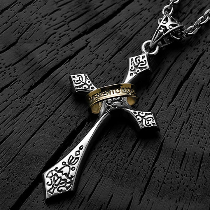Christianartworkshop 925 Sterling Silver Modern & Minimalist Crucifix Necklace: A Symbol of Dark Talisman - 925 Sterling Silver - image 0