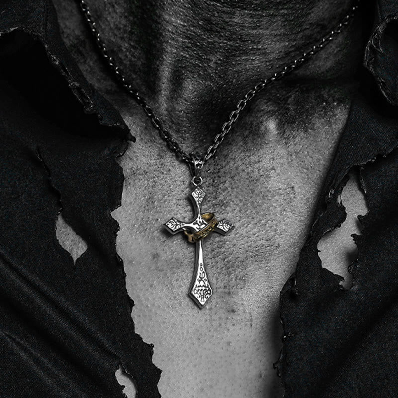 Christianartworkshop 925 Sterling Silver Modern & Minimalist Crucifix Necklace: A Symbol of Dark Talisman - image 1