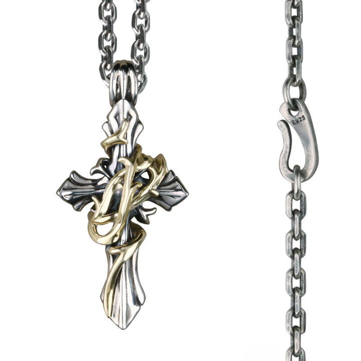 Christianartworkshop 925 Sterling Silver 2styles Vine Crucifix Necklace: Unleashing Your Dark Personality - image 4