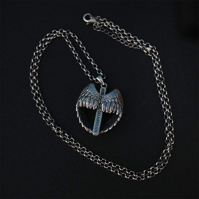 Christianartworkshop 925 Sterling Silver Angel Wings Cross Necklace: Embodying Faith and Celestial Grace - image 4