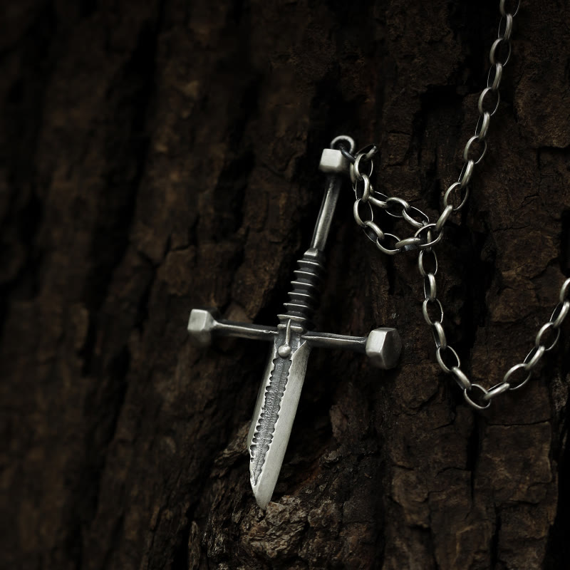 Christianartworkshop 999 Sterling Silver Broken Sword Cross Necklace: A Bold Statement of Resilience and Style - image 4