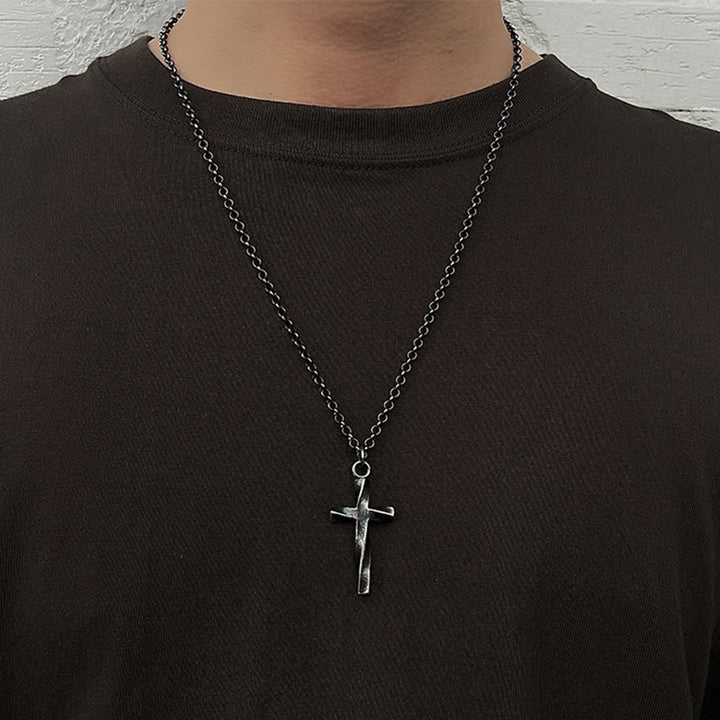 Christianartworkshop 999 Sterling Silver Cross Necklace: A Touch of Elegant Edge - image 1