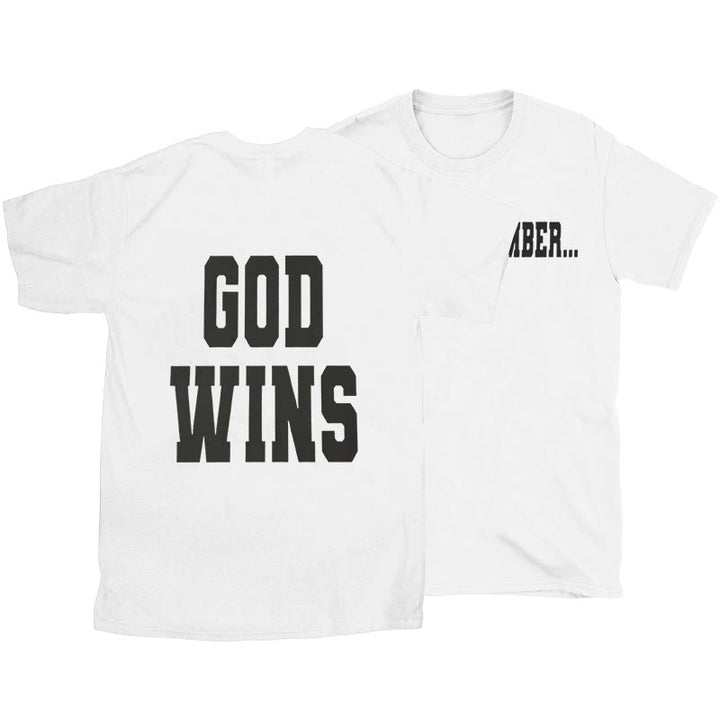 Christianartworkshop God Wins T-shirt - White - 2XL - image 0