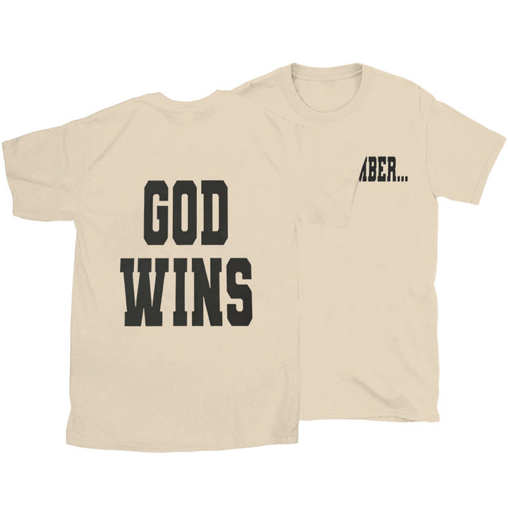 Christianartworkshop God Wins T-shirt - Beige - 2XL - image 6