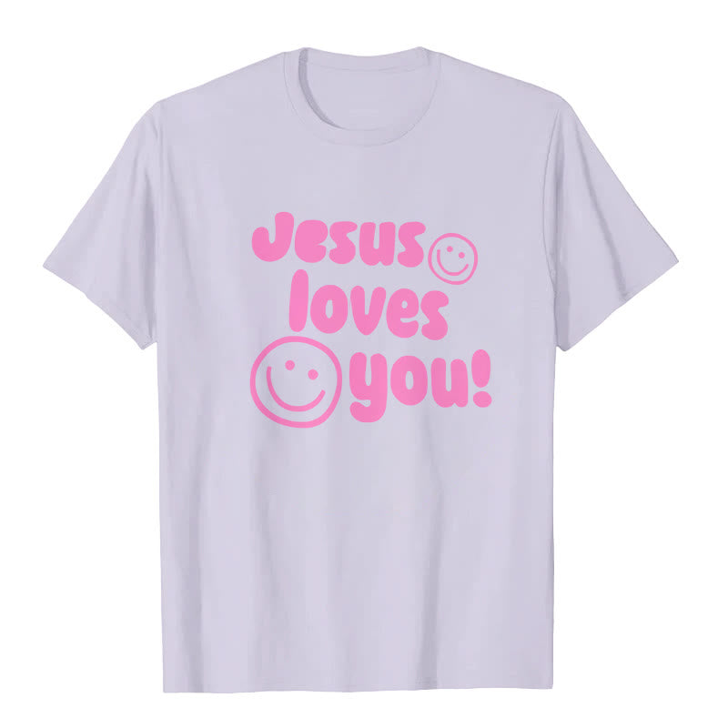 Christianartworkshop Jesus Loves You T-shirt - Purple - 2XL - image 5