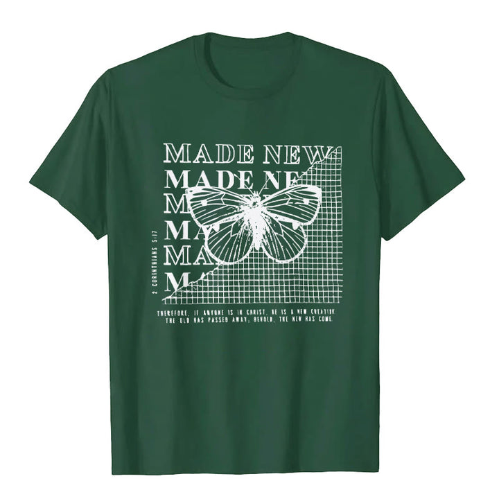 Christianartworkshop Made New T-shirt - Dark Green - 2XL - image 7
